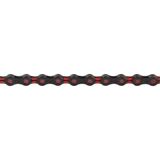 KMC X11SL Super Light Chain - 11-Speed, 116 Links, Black/Red - Chains - Bicycle Warehouse