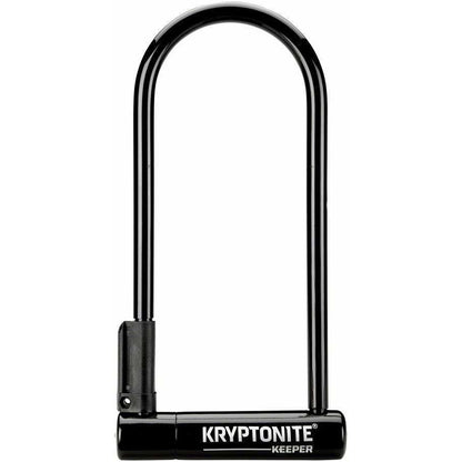 Kryptonite Keeper Bike U-Lock - 4 x 10", Keyed, Black, Includes bracket