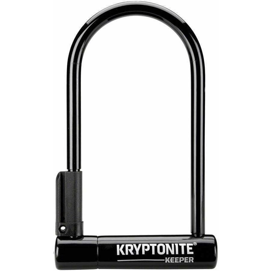 Kryptonite Keeper Bike U-Lock - 4 x 8", Keyed, Black, Includes bracket
