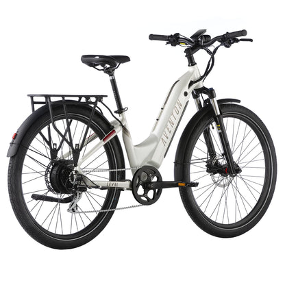 Aventon Level V2 Step-True Electric Bike - White - Bikes - Bicycle Warehouse
