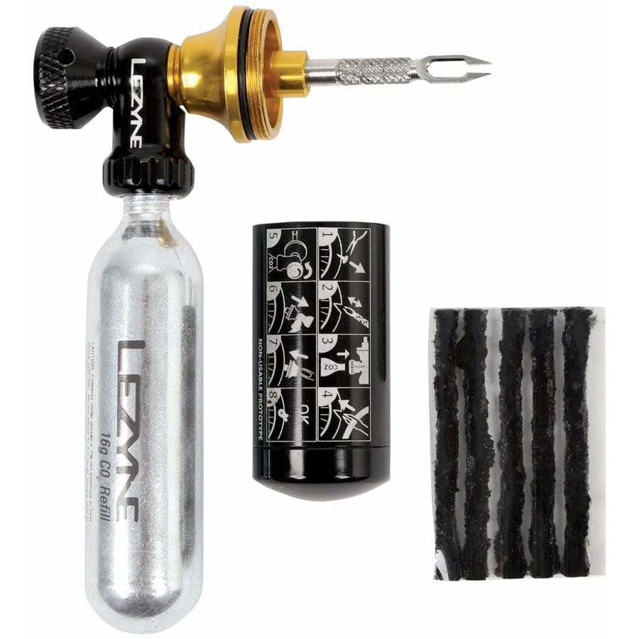 Lezyne CO2 Blaster Inflater and Tubeless Repair Kit with two 20g Cartridges