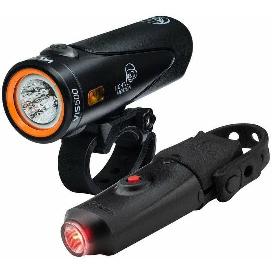 Light and Motion VIS 500 Onyx + Vya Switch Combo Bike Light Set