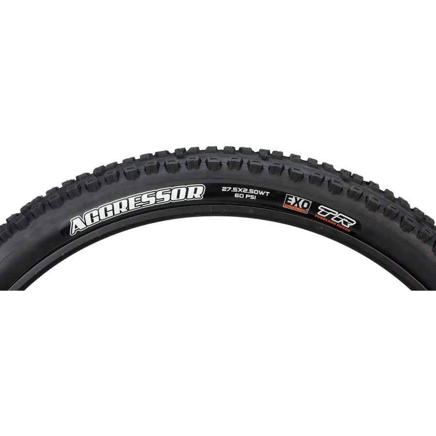 Maxxis Aggressor Bike Tire: 27.5 x 2.50", Folding, 60tpi, Dual Compound, EXO, Tubeless Ready