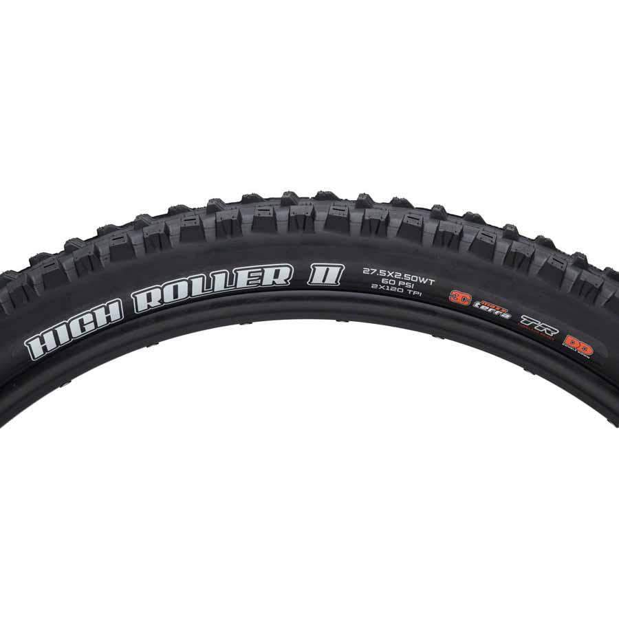 Maxxis High Roller II Bike Tire: 27.5 x 2.50", Folding, 120tpi, 3C MaxxTerra, Double Down, Tubeless Ready, Wide Trail