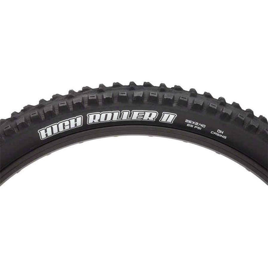 Maxxis High Roller II Mountain Bike Tire: 26 x 2.4", Folding, 60tpi, Single Compound, EXO, Black