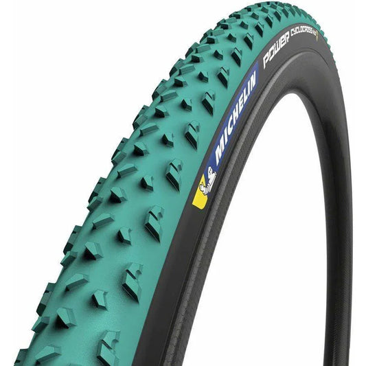 Michelin Power Cyclocross Mud Tire -700 x 33, Tubeless, Folding, Green/Black - Tires - Bicycle Warehouse