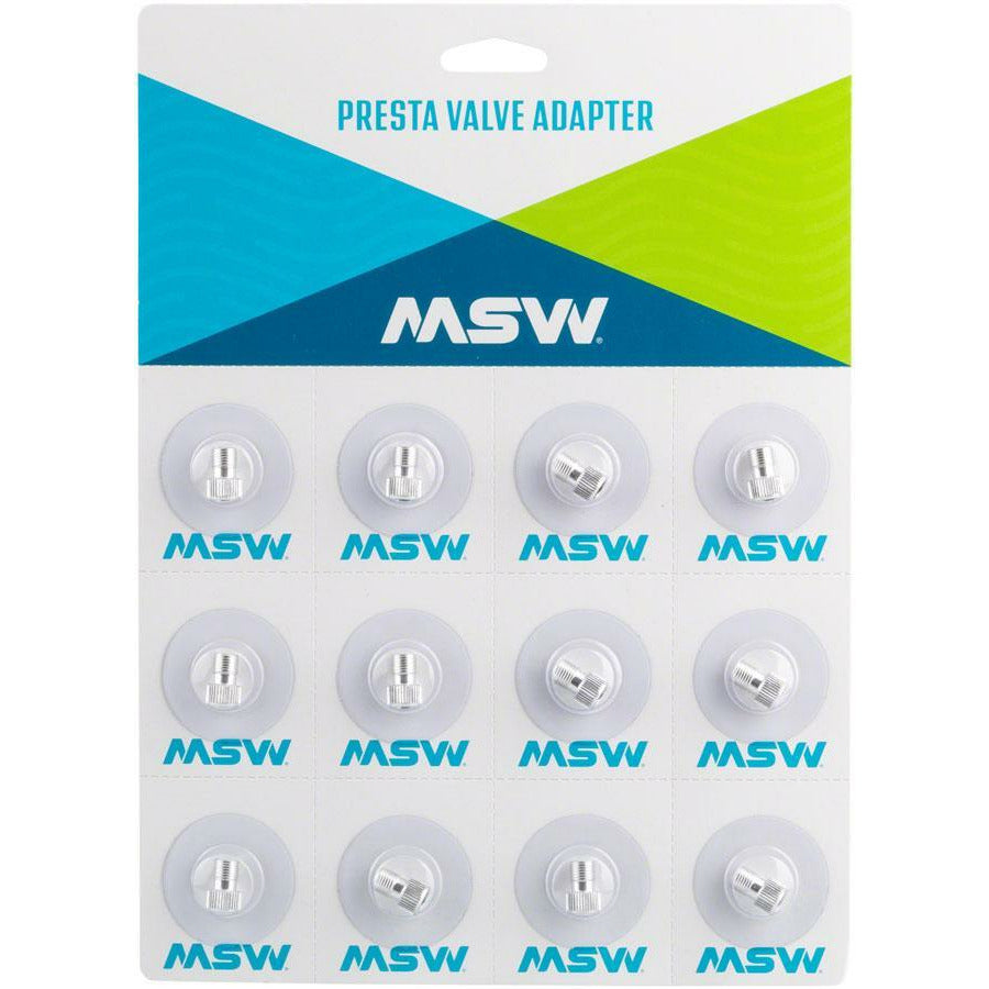 MSW Presta Valve Adapter - Card of 12