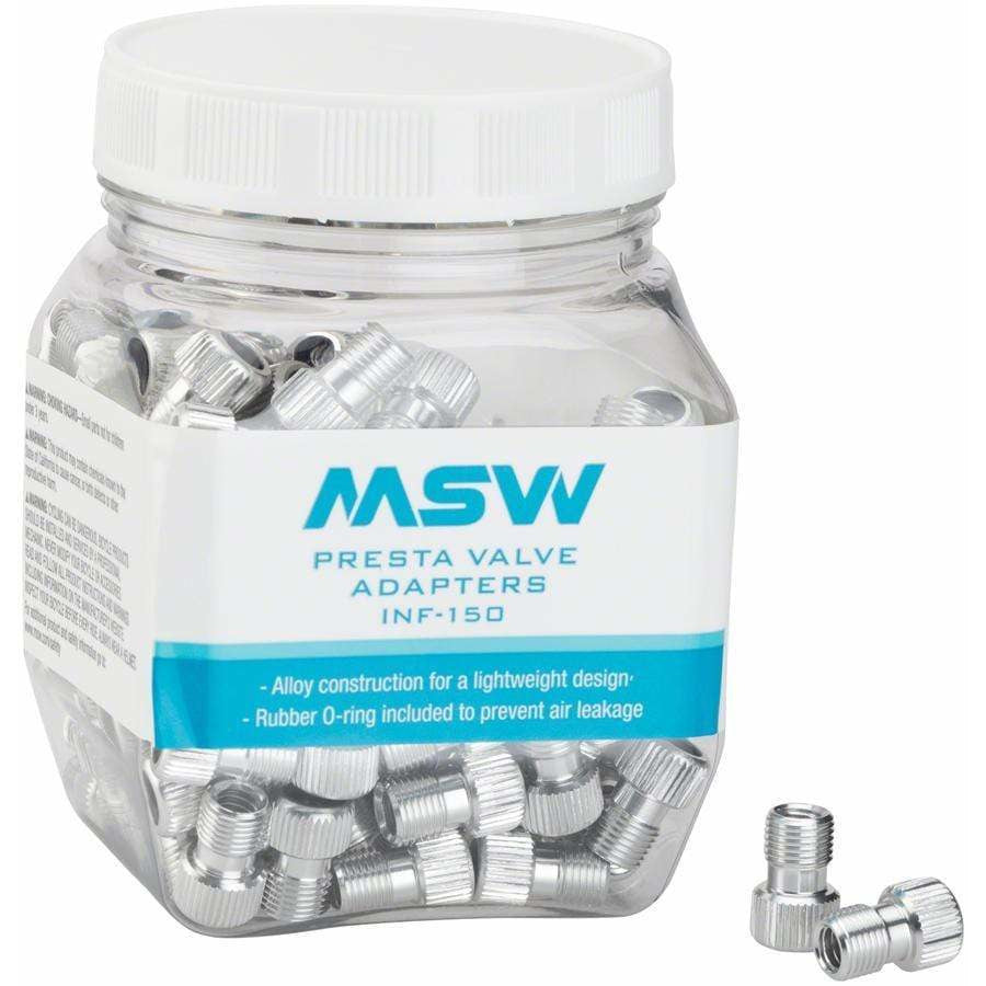 MSW Presta Valve to Schrader Valve Adapter, Jar of 150