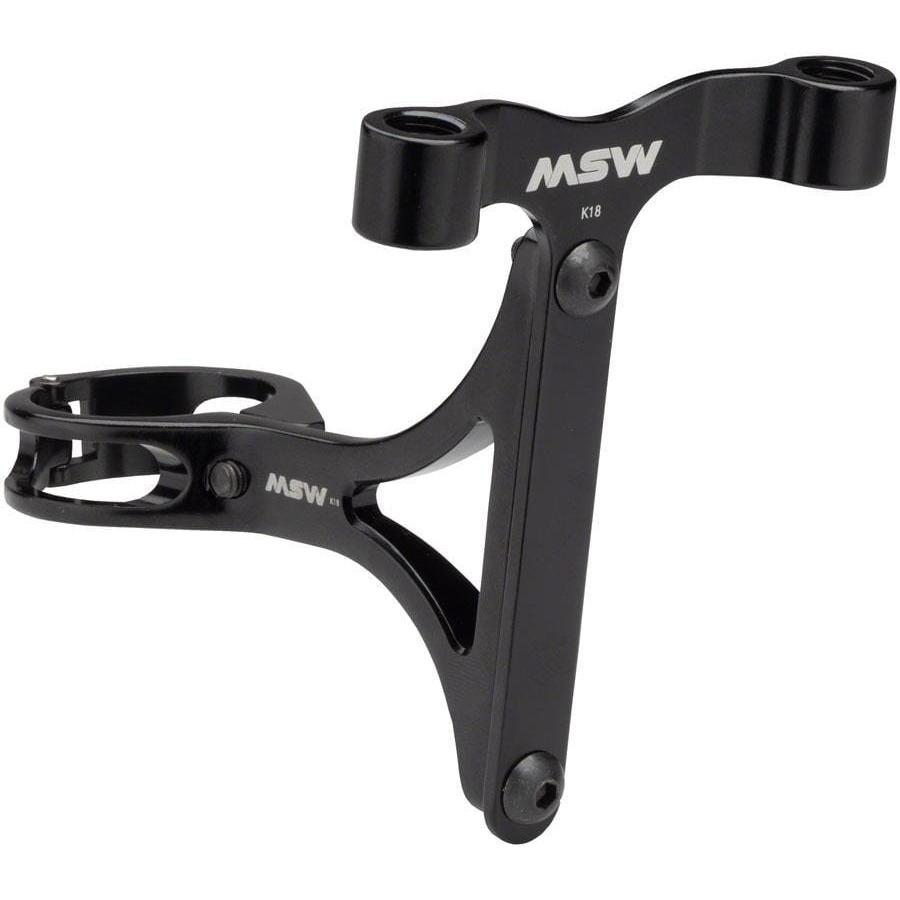 MSW Seltzer Mount - CO2 and Bike Water Bottle Cage holder with 31.6mm clamp, Black