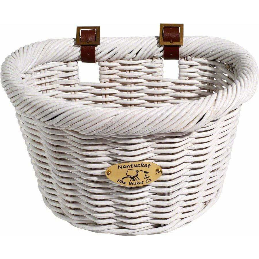 Nantucket Nantucket Cruiser Front Basket, D-Shape White - Bags - Bicycle Warehouse