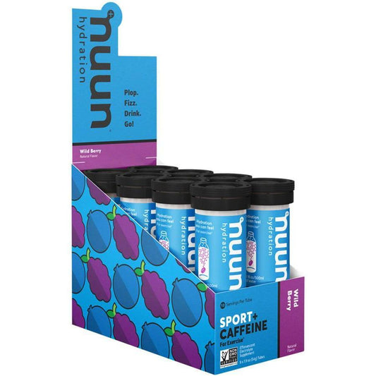 nuun Nuun Sport + Caffeine Hydration Tablets: Wild Berry, Box of 8 Tubes