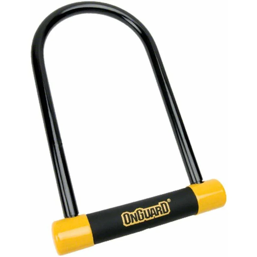 OnGuard BullDog Series U-Lock - 5 x 9", Keyed, Black/Yellow, Includes bracket