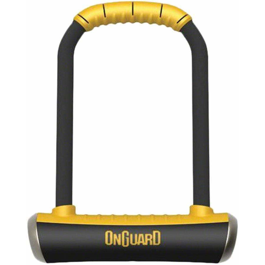 OnGuard PitBull Series Bike U-Lock - 4.5 x 9", Keyed, Black/Yellow, Includes bracket