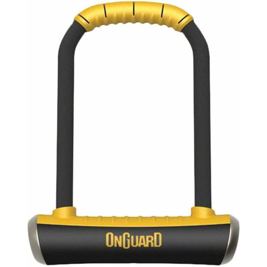 OnGuard PitBull Series Bike U-Lock - 4.5 x 9", Keyed, Black/Yellow, Includes bracket