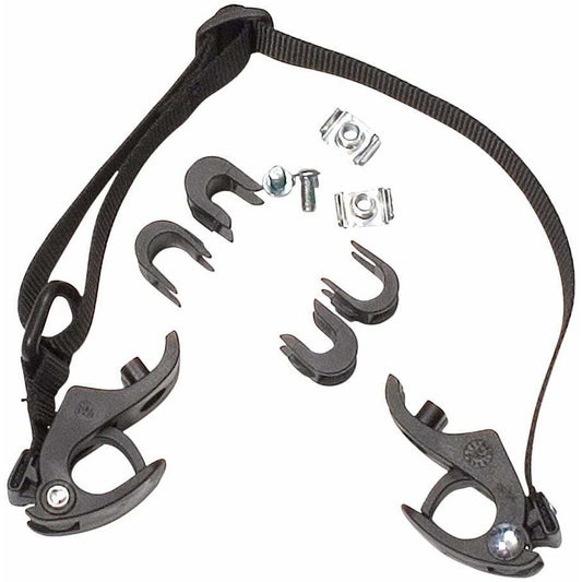Ortlieb Replacement Pannier Hooks: For QL1 Systems, Fits 16mm Rails and comes with 10mm, 8mm Reducers, Pair, Black