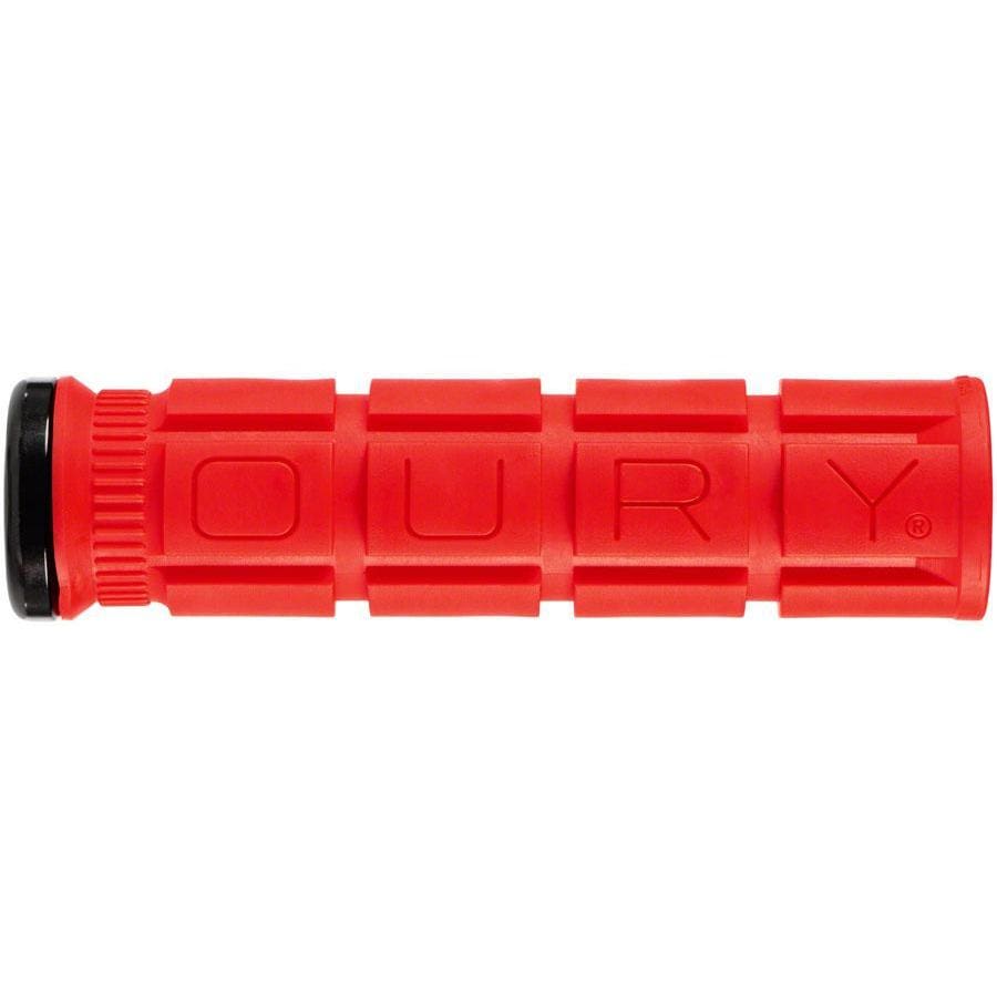 Oury Single-Sided V2 Lock-On Bike Handlebar Grips - Candy Red