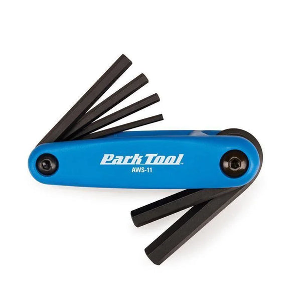 Park Tool AWS-14 - Mini Jeu De Tournevis Hexagonaux Pliants - 6 Clés - Bleu