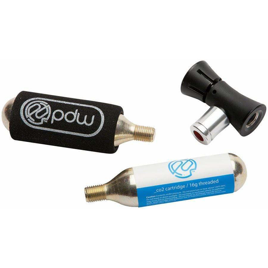 PDW Portland Design Works -It's a CO2 Bike Inflator: Sleeve, and 2 - 16g CO2 Cartridges