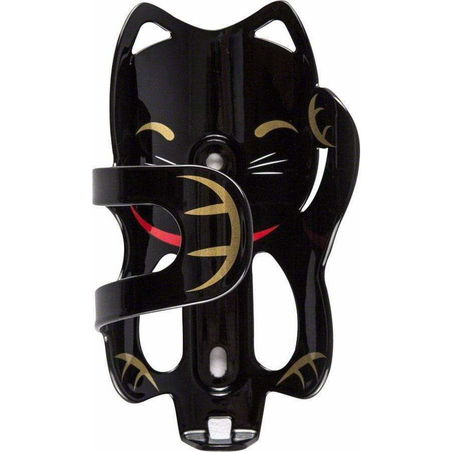PDW Portland Design Works Lucky Cat Bike Water Bottle Cage: Black Cat