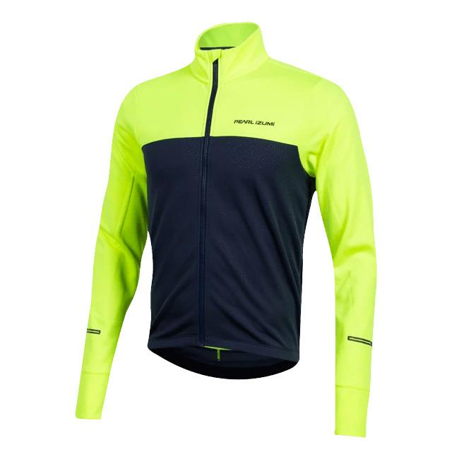 Pearl Izumi Men's Quest Thermal Road Bike Jersey - Yellow/Blue