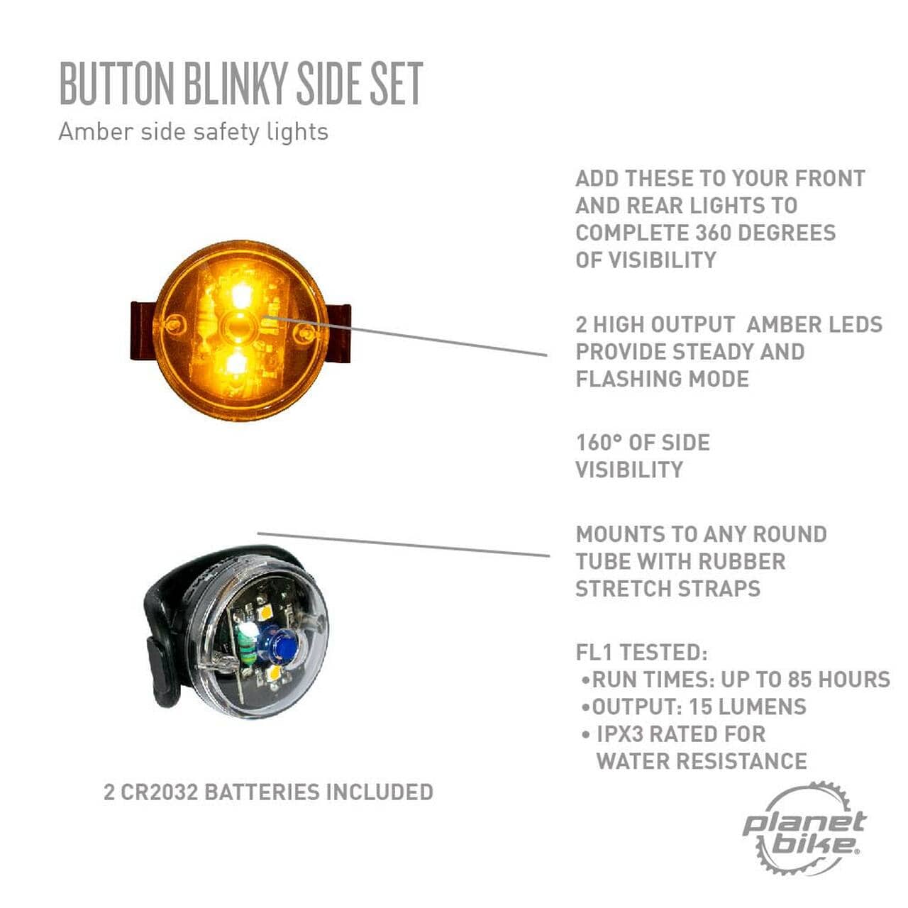 Amber cheap bike light