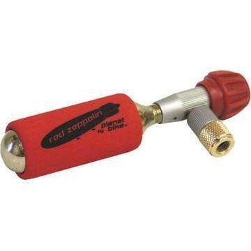 Planet Bike Red Zeppelin Co2 Bike Inflator w/ 2 Threaded 16g Cartridges & Sleeve