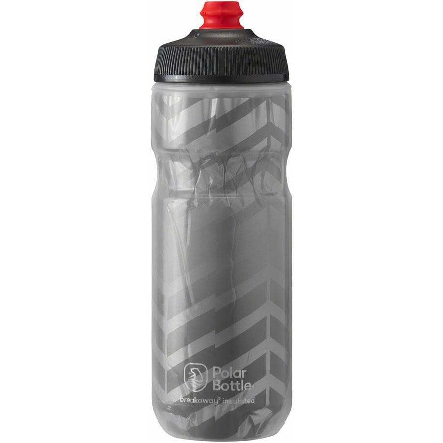 Polar Bottles Breakaway Bolt Insulated Bike Water Bottle - 20oz, Charcoal/Silver