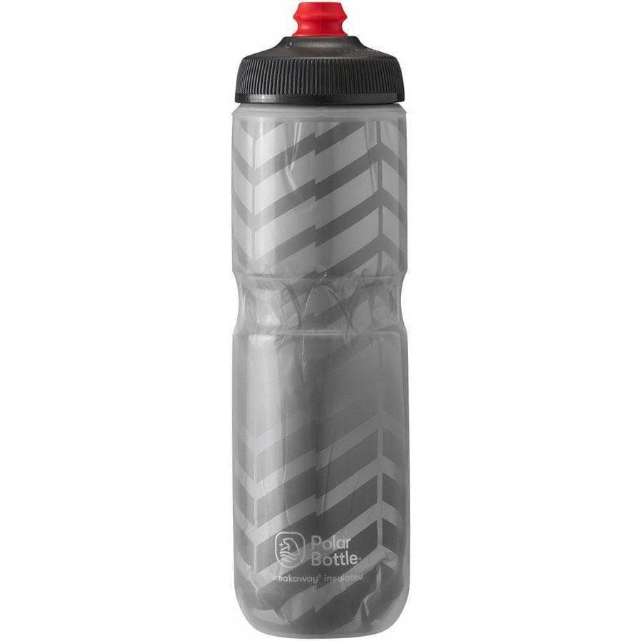 Polar Bottles Breakaway Bolt Insulated Bike Water Bottle -24oz, Charcoal/Silver