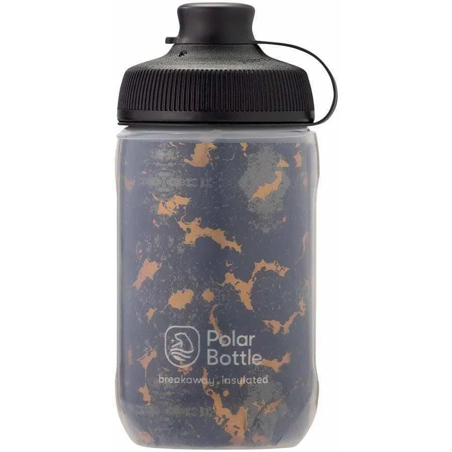 Polar Bottles Breakaway Muck Insulated Shatter Bike Water Bottle - 12oz, Charcoal/Copper