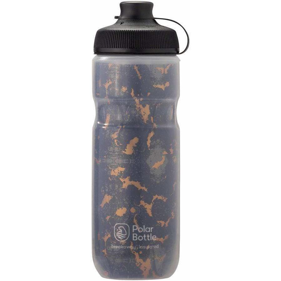 Polar Bottles Breakaway Muck Insulated Shatter Bike Water Bottle - 20oz, Charcoal/Copper