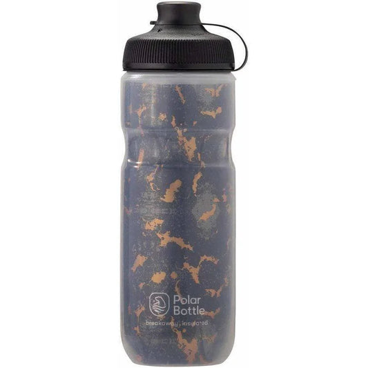 Polar Bottles Breakaway Muck Insulated Shatter Bike Water Bottle - 20oz, Charcoal/Copper