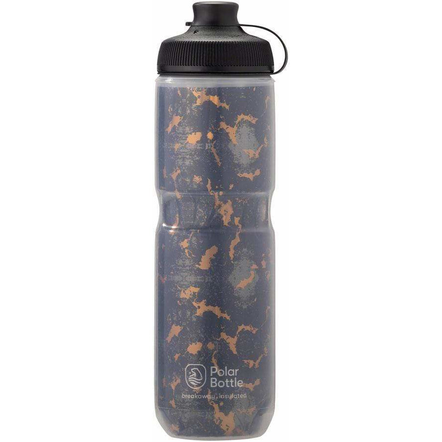 Polar Bottles Breakaway Muck Insulated Shatter Bike Water Bottle - 24oz, Charcoal/Copper