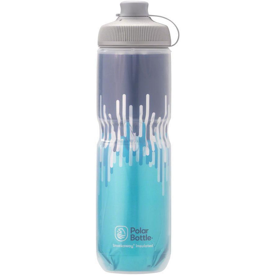 Polar Bottles Breakaway Muck Insulated Zipper Bike Water Bottle - 24oz, Blue/Turq