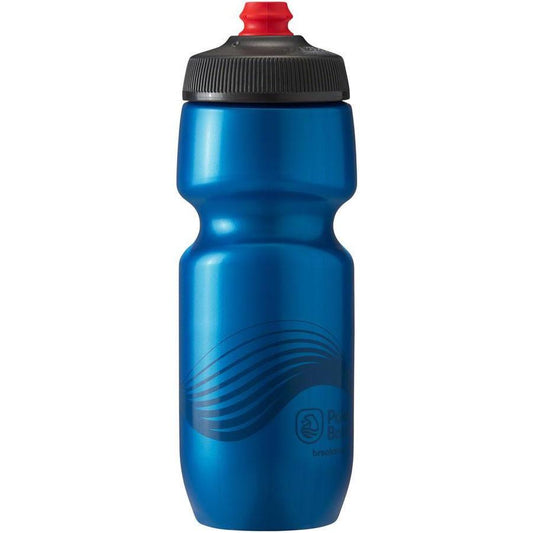 Polar Bottles Breakaway Wave Bike Water Bottle - 24oz, Deep Blue/Charcoal