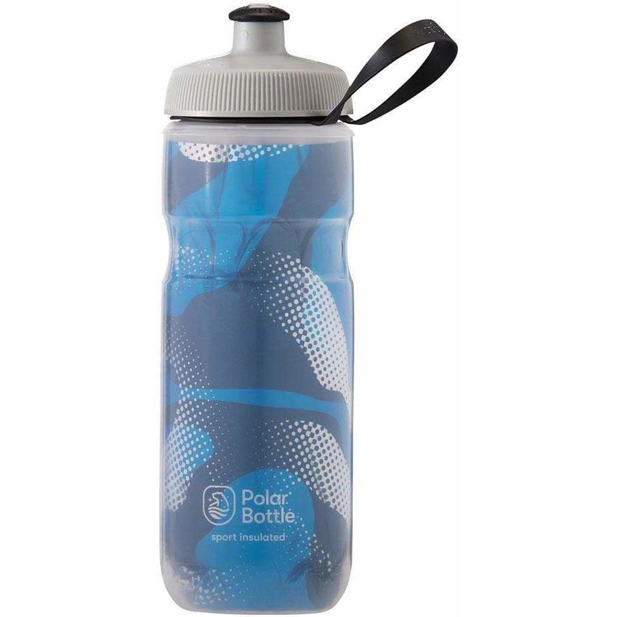 Polar Bottles Sport Insulated Contender Bike Water Bottle - 20oz, Blue/Silver