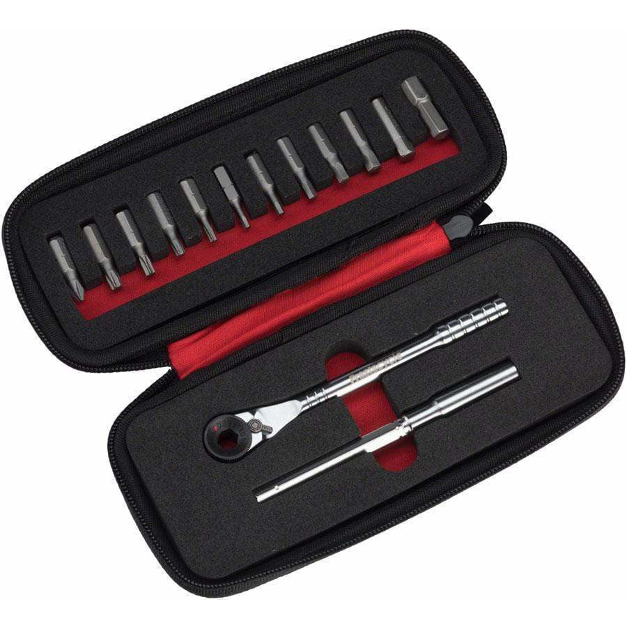 Prestacycle T-Handle Ratchet Deluxe 3-Way Ratchet and T-Handle Tool Kit, 12 Piece Bit Set