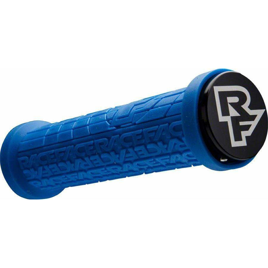 RaceFace Grippler Bike Handlebar Grips - Blue, Lock-On, 33mm