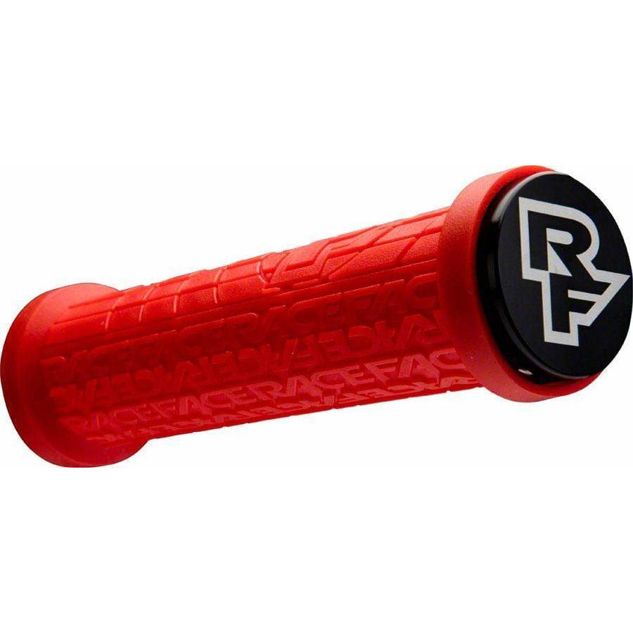 RaceFace Grippler Bike Handlebar Grips - Red, Lock-On, 30mm