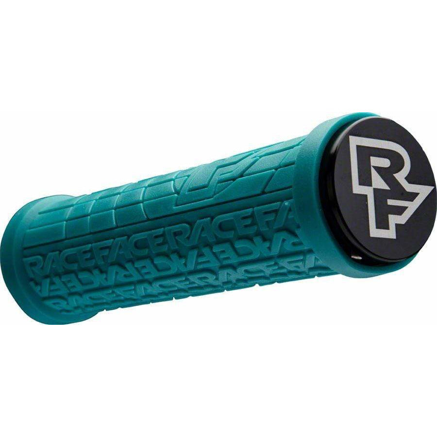 RaceFace Grippler Bike Handlebar Grips - Turquoise, Lock-On, 33mm