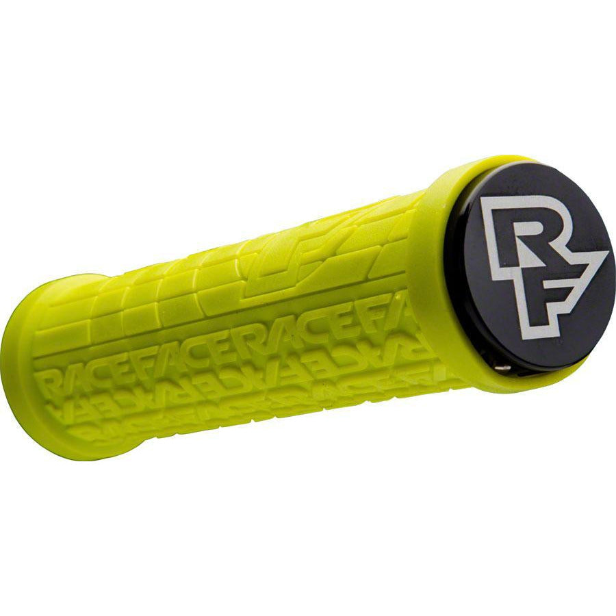 RaceFace Grippler Bike Handlebar Grips - Yellow, Lock-On, 33mm