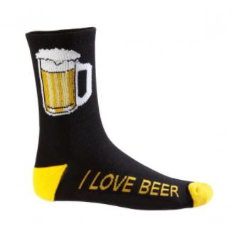 Ride USA Beer Mug Cycling Socks Black/Yellow