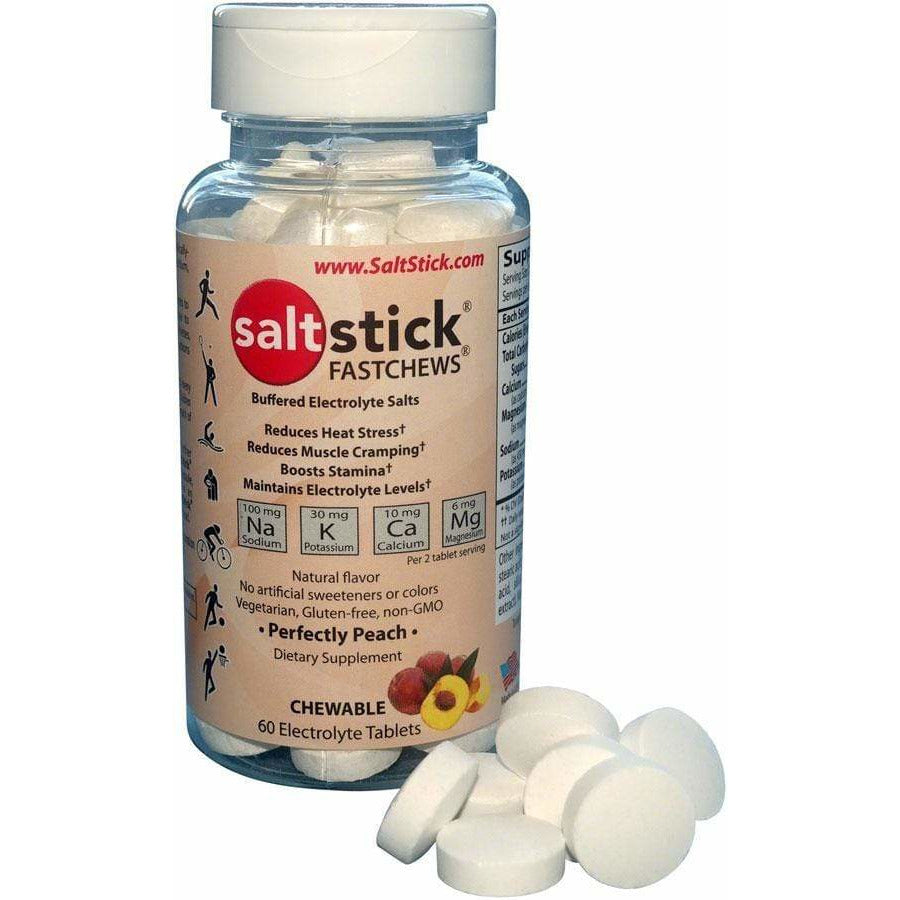 SaltStick Saltstick Fastchews Chewable Electrolyte Tablets: Bottle of 60, Perfectly Peach