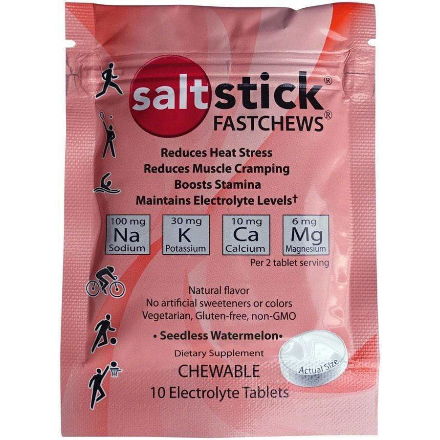 SaltStick Saltstick Fastchews Chewable Electrolyte Tablets POP: Box of 12 Packets, Seedless Watermelon