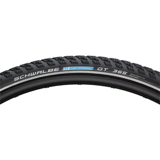 Schwalbe Marathon GT 365 Bike Tire: 700 x 35c, Wire Bead, Performance Line, FourSeason Compound, DualGuard, Black/Reflect