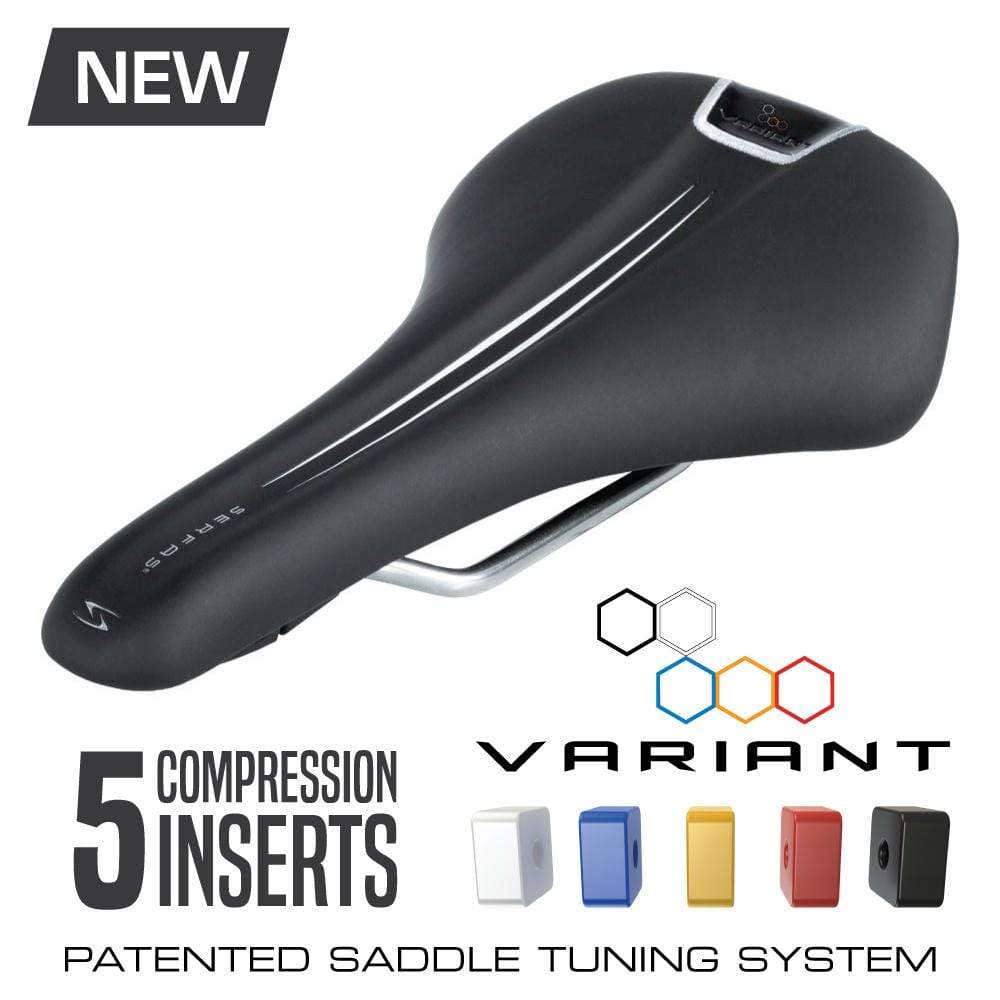 Serfas VAR-1 Variant 1 Adjustable Flex Ti Rails Bike Saddle