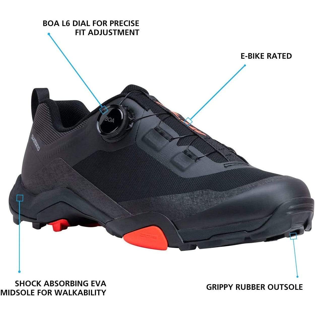 Shimano Men's MT701 Mountain Bike Shoes - Black