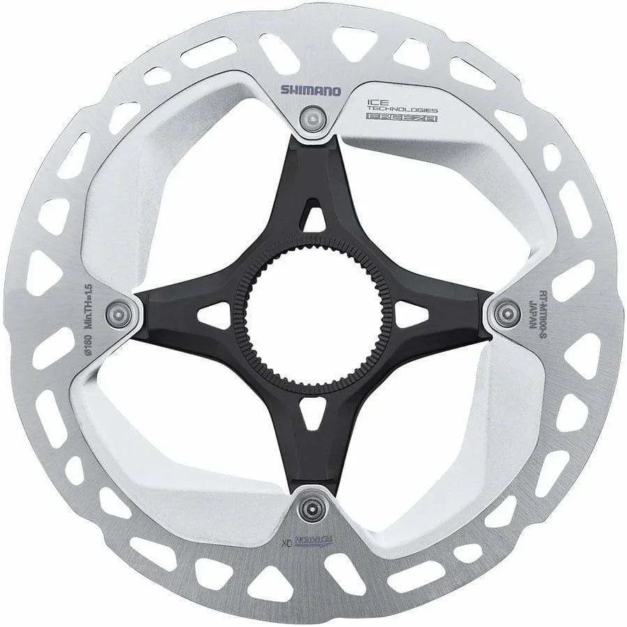 Deore XT RT-MT800-S Disc Brake Rotor External Lockring - 160mm Center Lock Silver/BLK