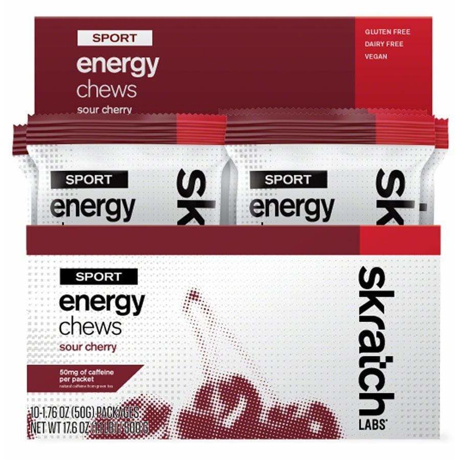 Sport Energy Chews - Caffeinated Sour Cherry, Box of 10