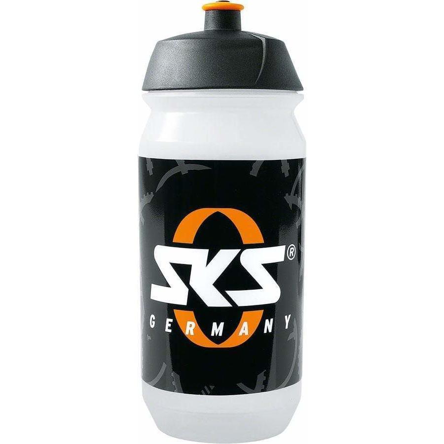 SKS Bike Water Bottle - Clear/Black, 16oz
