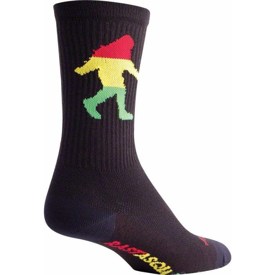 SockGuy Crew Rasta Squatch Cycling Socks - 6 inch